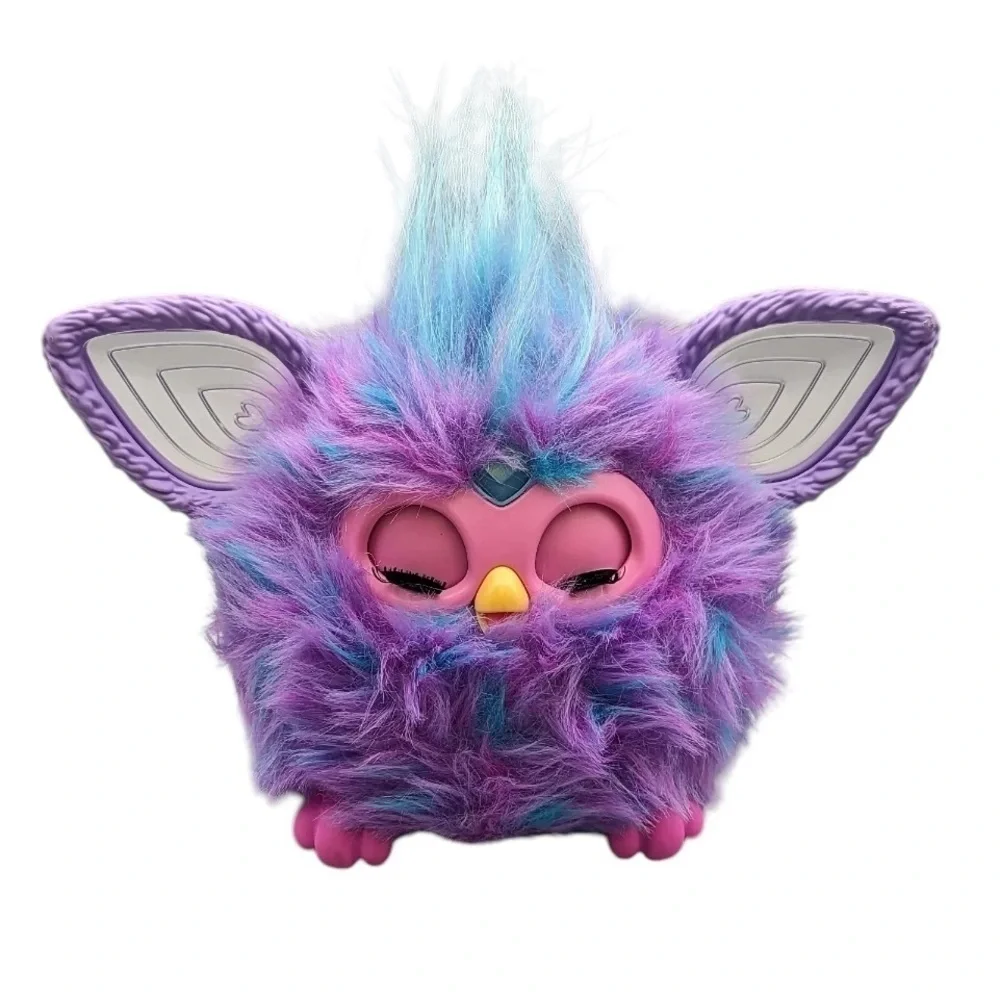 2023 Hasbro Furby Blue Purple Tie Dye  Plush Interactive Toy Tested No Box
